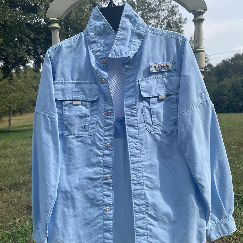 Columbia PFG Long-sleeve Button Up Shirt Size 10-12, M